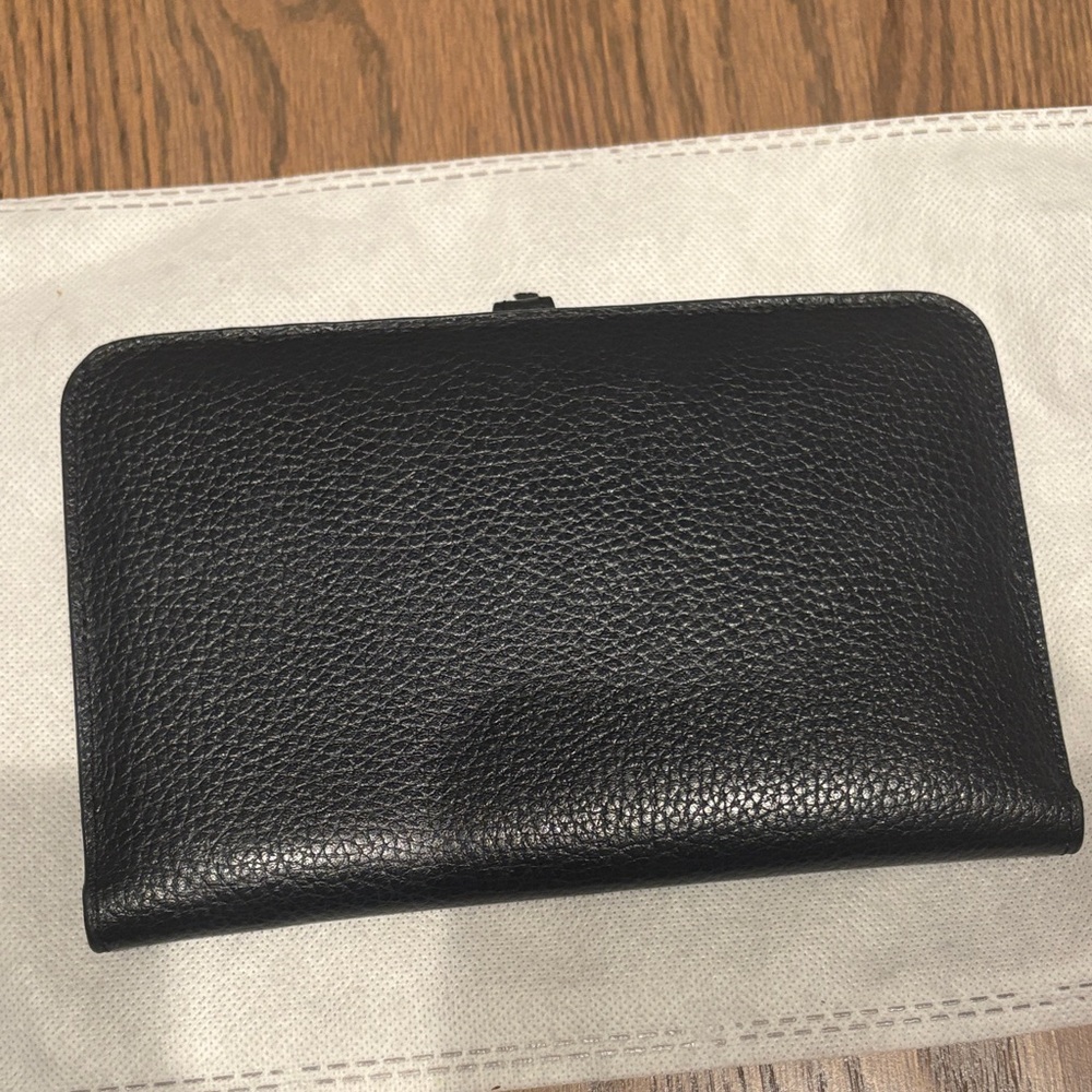 Hermes Black Pebbled Leather Clutch Wallet - Picture 8 of 8
